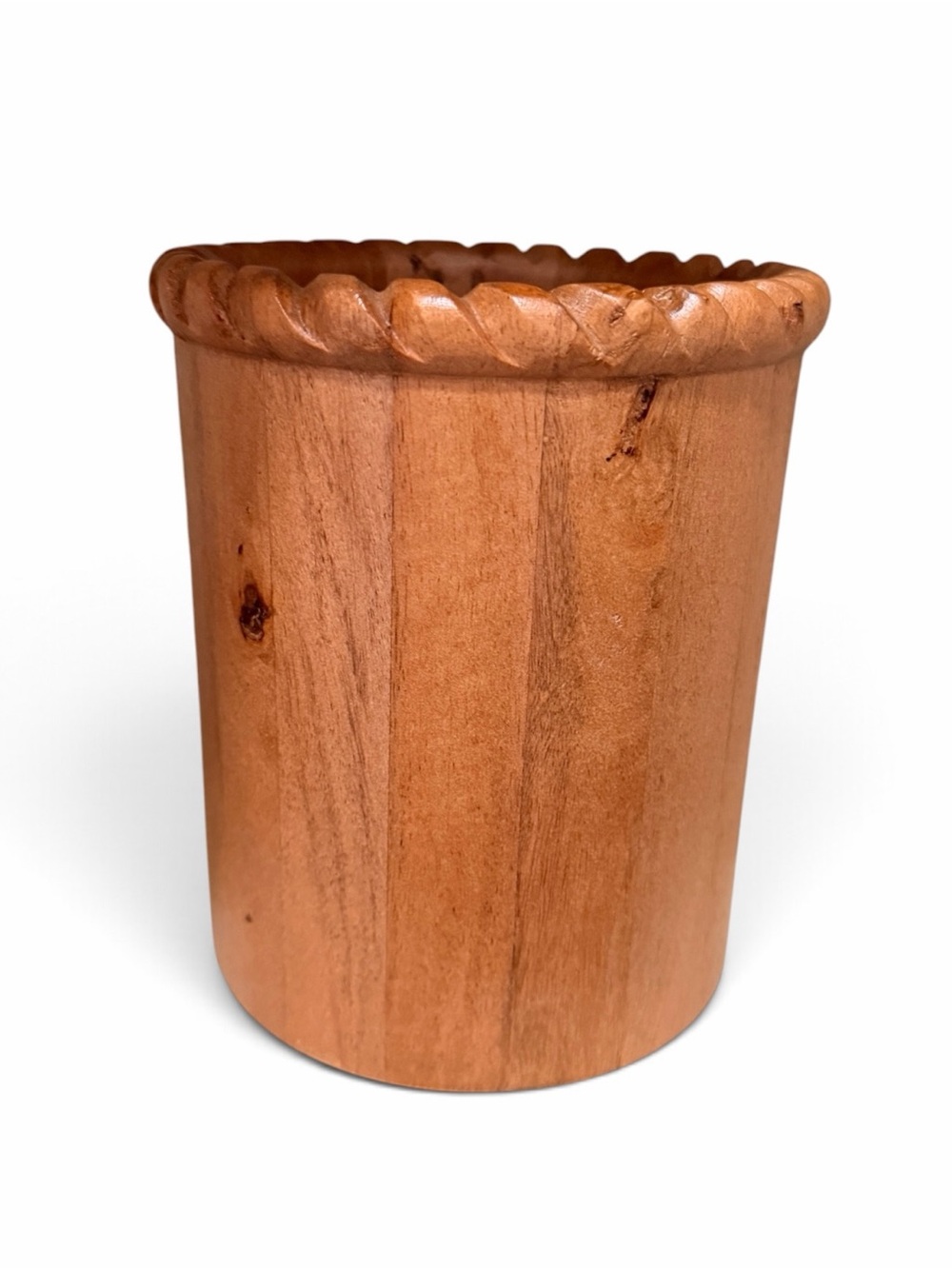 Threshold Georgian Carved Wood Utensil Holder